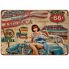 Металлические жестяные таблички Pinup Girls Garage Настенные художественные постеры Табличка Винтажная железная живопись Декорация для дома Кафе Гаража Клуба Ба