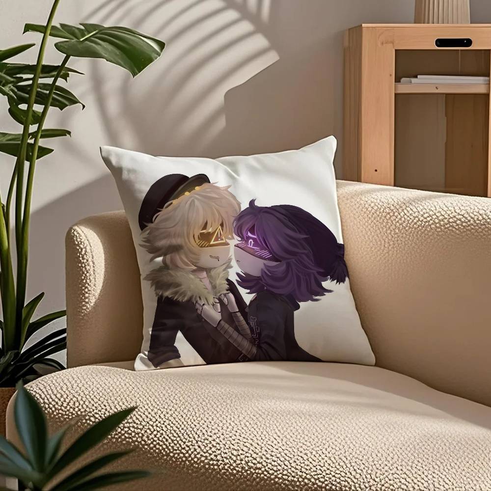 ANIME m-Murder d-Drones Pillow Case Comfort Sofa Bed Silky elegant Invisible zipper Custom Decorative cushion cover