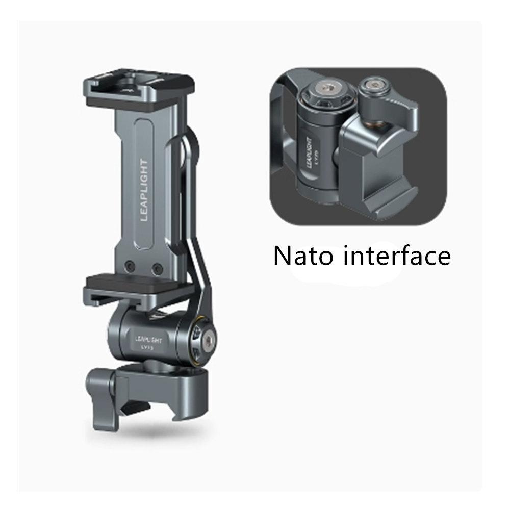 LEAPLIGHT Camera Hot Shoe Phone Holder Monitor Tripod Adapter w 1/4 NATO/Cold Shoe for iPhone 16 15 14 13 12 Samsung Mic Light 7