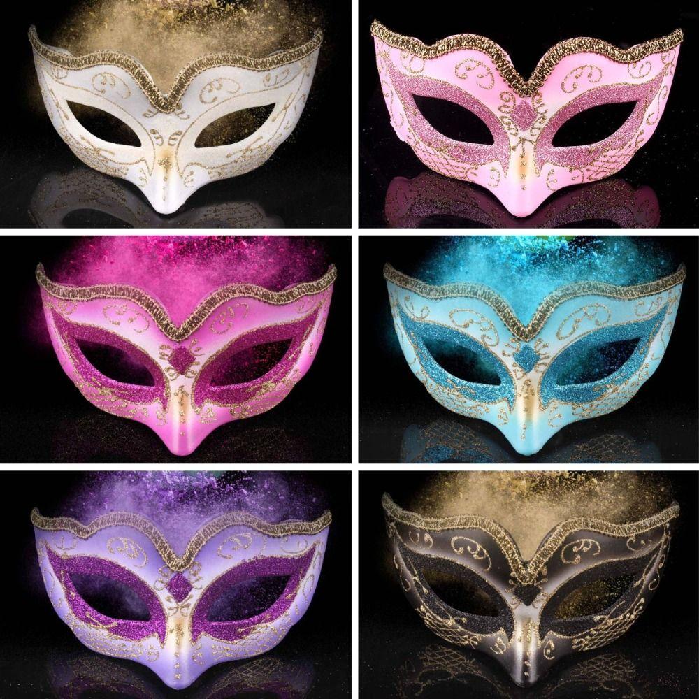Eye Half Face Halloween Mask Plastic Makeup Props Mask Decoration Prop Masquerade Mask Toys Gifts