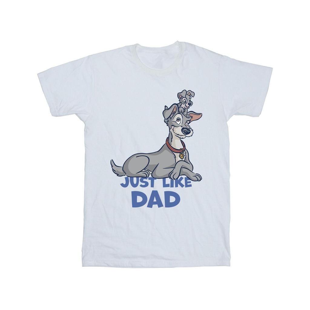 Disney Mens Lady And The Tramp Just Like Dad T-Shirt