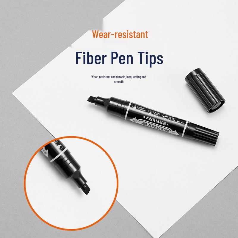 Oil-Based Quick-Dry Double-Ended Art Marker with Large Capacity - Black Outliner Pen Customizable