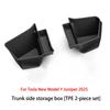 For Tesla Model Y Juniper 2025+ Trunk Side Storage Box Cover plate organizer TPE Anti-dirty Pad Car outdoors Travel Accessories