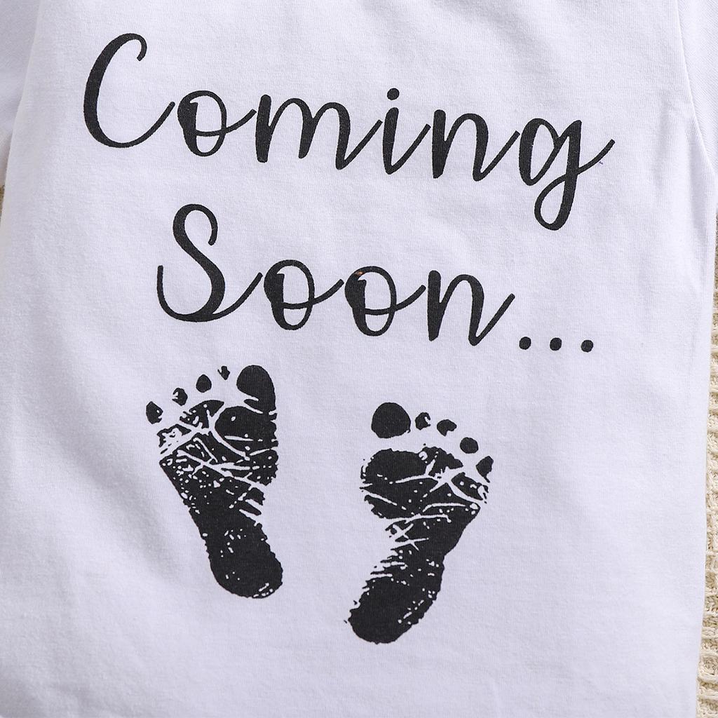 Хлопковый комбинезон для новорожденного с принтом «Скоро» и короткими рукавами, боди для младенцев