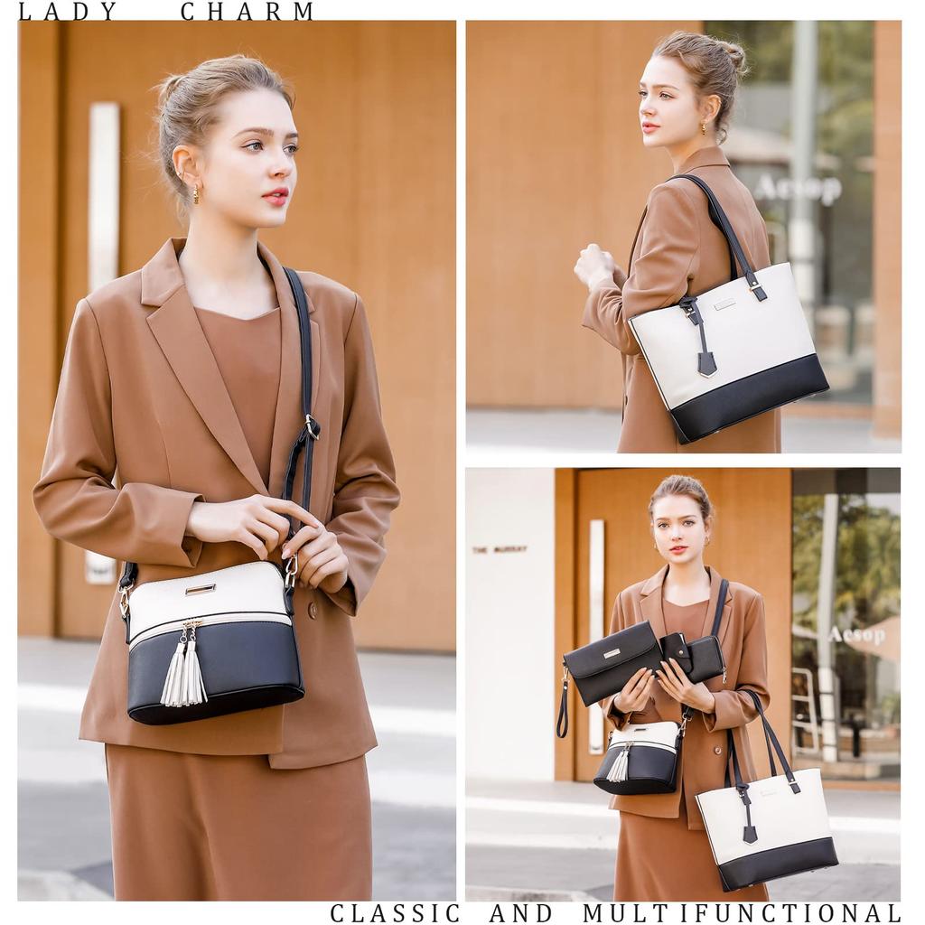 Shoulder Commuting Advanced Gift [TcIFE] Women's Handbag, Bag, Bag, 5-piece Set, Women's Bag, Leather, Commuting, Business, Mother's Day, Christmas,