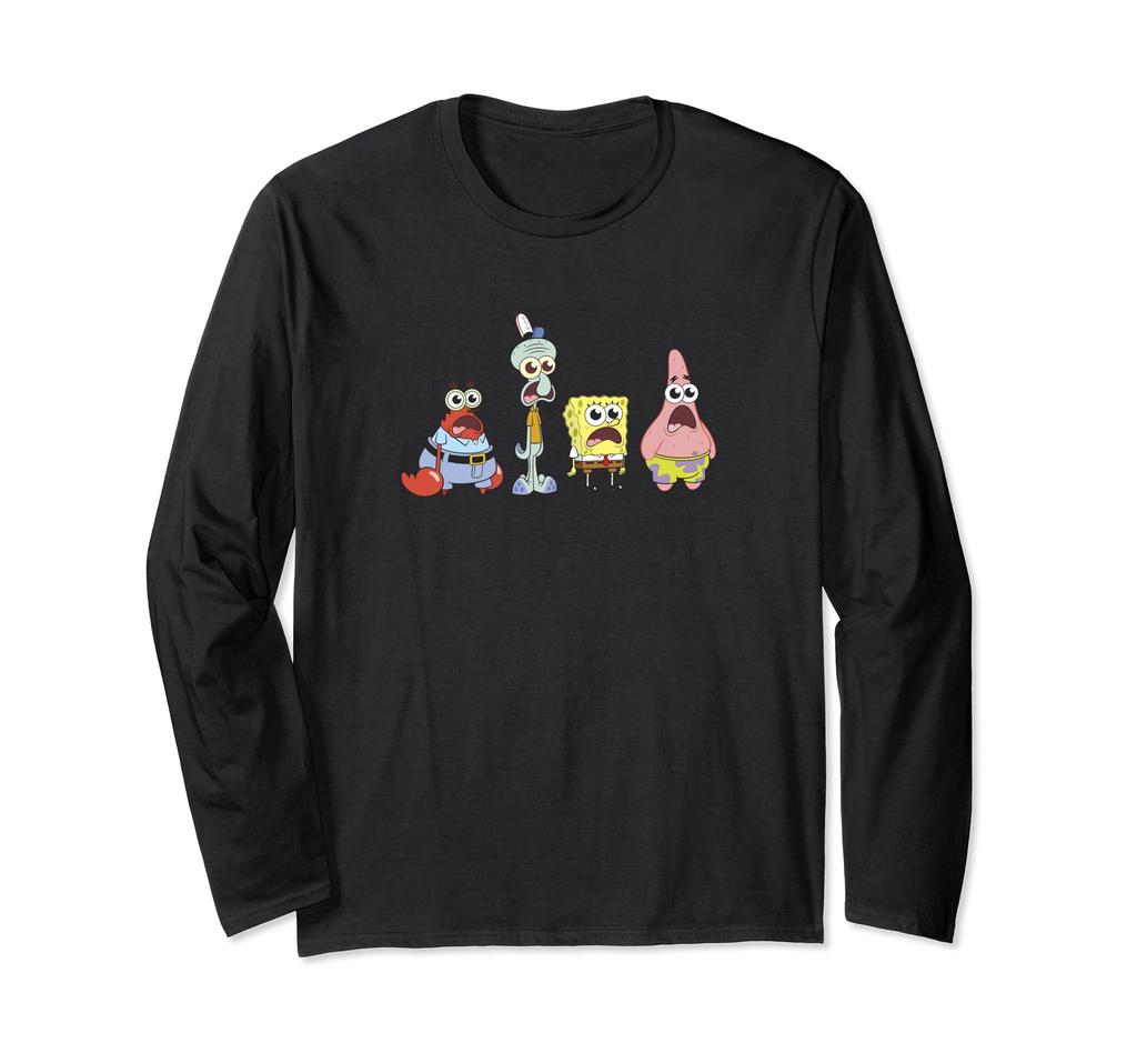 Spongebob Squarepants Spongebob Cast Group Star Long Sleeve T-Shirt