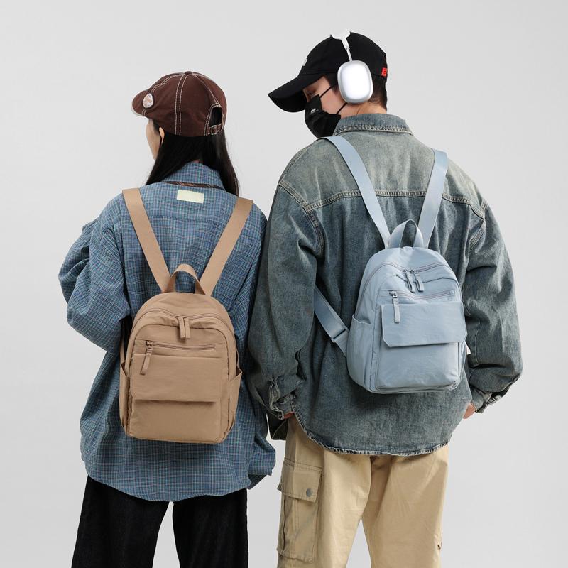 Мужской многофункциональный рюкзак, женская однотонная сумка через плечо, нейлоновый школьный ранец