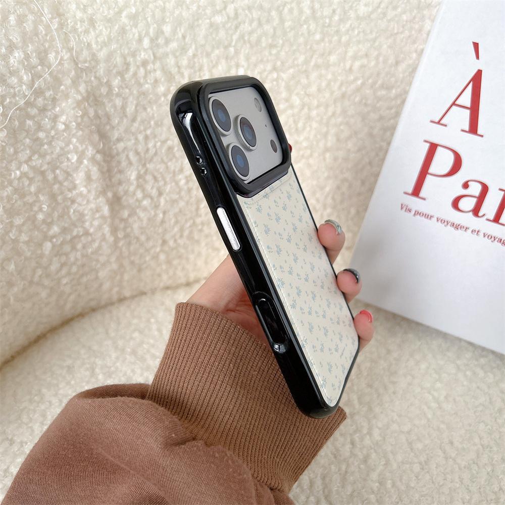 Корейский INS милый чехол для телефона с маленькими цветами для iPhone 15 16 17 Pro 13 14 Pro Max 17 чехол модный кожаный Funda защитные чехлы