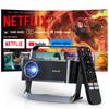 Polocsh Home Ultra Short 1080P 4K Projector with Automatic Keystone Bluetooth Large Ceiling Prime Video Compatible with and Switch Projector, Throw,