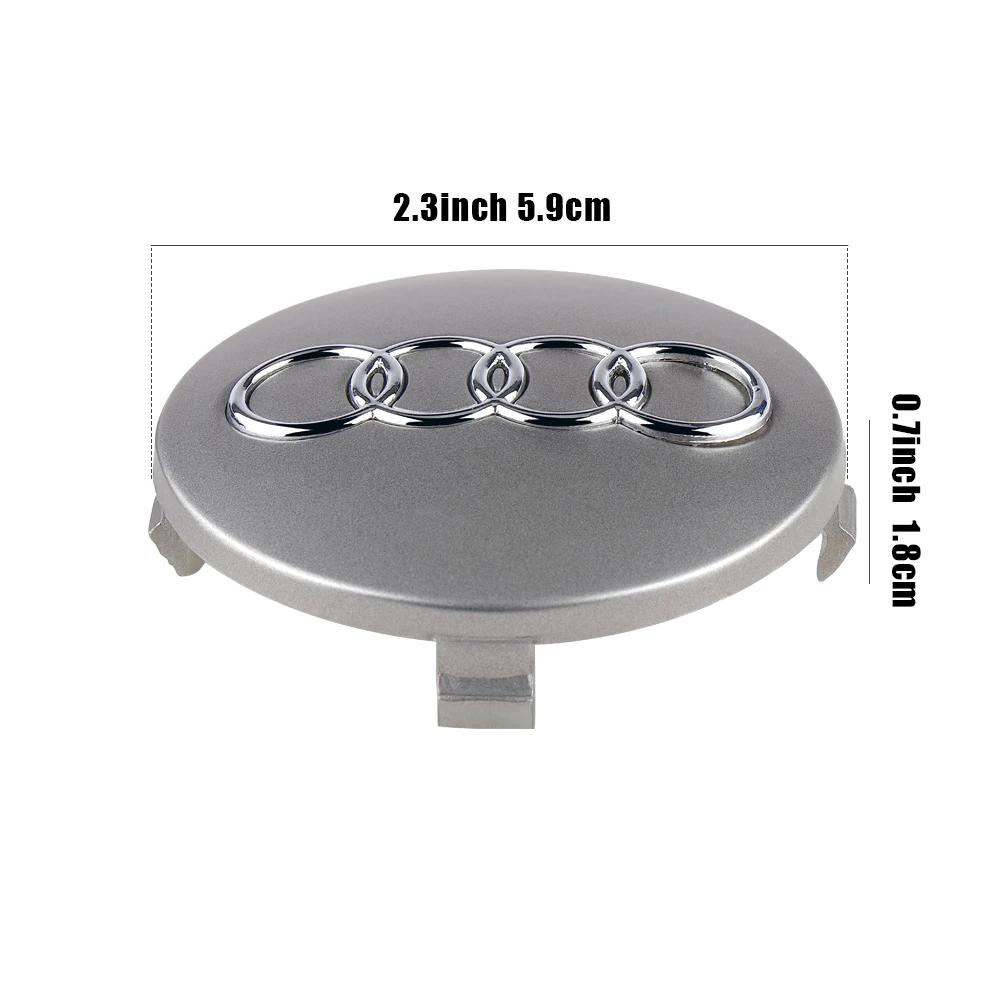 For Audi A34PCS 59mm 68mm Car Replacement Wheel Center Hub Caps badge For AUDI S A4 B8 B6 8L A6 C6 C5 Q5 A5 Line RS C7 B9 B7 A3 8P 8V