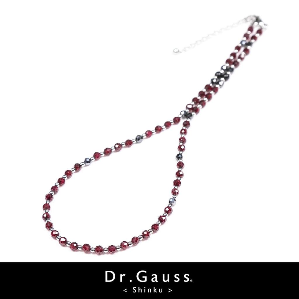 Размер Gauss S Приблизительно от 45 см до 50 см Магнитное ожерелье Управляемое медицинское оборудование Красный гранат Dr.. (Доктор Гаусс) <SHINKU/Crimson>