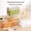 Silicone Ice Cube Tray with Easy Release & Double Layer Storage