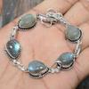 Labradorite Gemstone 925 Sterling Silver Handmade Wonderful Jewelry  Bracelet