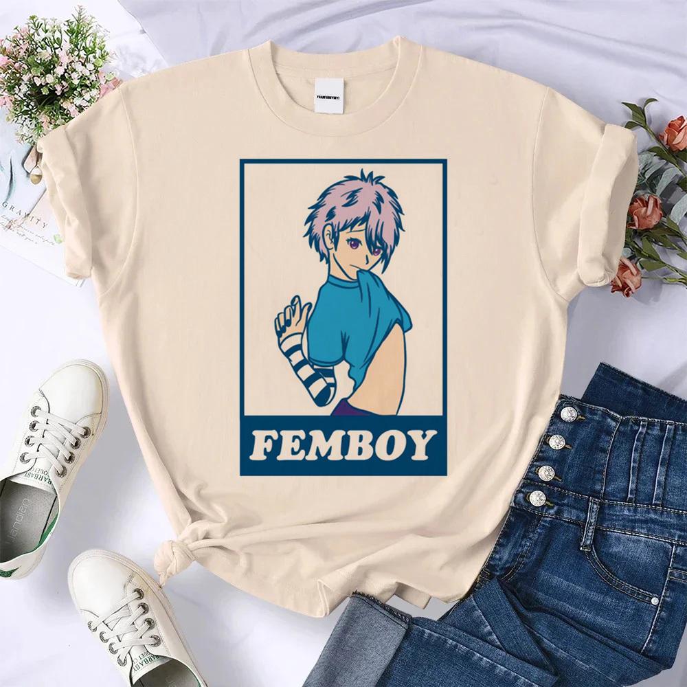 Femboy shirt Women Psychedelic Breathable Retro Grunge Pastel Women top tees Y2k Pop Culture Retro Punk Colorful aesthetic