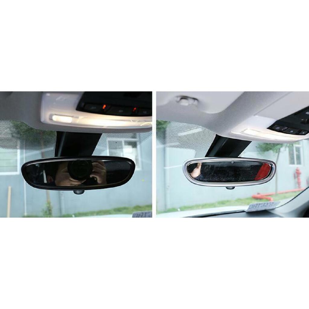 For BMW X1 2016-  F48 ABS silver car inner rear view mirror frame trim