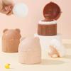 Bear-Shaped Empty Container – Multipurpose Storage Box for Baby Powder, Refills, and Powder Puffs