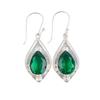 Chrome Diopside Gemstone 925 Fine Silver Jewelry Handmade Earrings 1.90" For Her EE-35-3