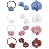Elegant Floral Charm Jewelry 3D Flower Pendant Necklace/Earrings/Brooch for Girl Women Wedding Party Embellishment
