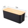 Wire Storage Box Power Plug Board Wire Boxes Socket Data Cable Junction Box Plastic Storage Box with Bamboo 1PC