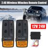 Wireless Remote Control Recovery Kit Switch Controller 2.4G 12V 24V for Jeep Off-road ATV Trailer Electric Winch 72W Universal