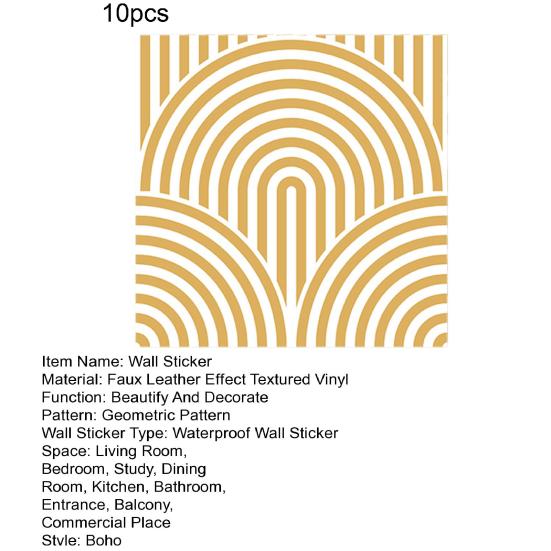 10/20/30/40/50 шт. Бохо Наклейка на настенную плитку Водонепроницаемая Геометрическая Самоклеящаяся Декоративная Наклейка Дом