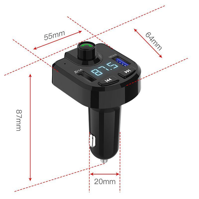 Премиальный Беспроводной FM-передатчик Bluetooth Музыкальный Плеер Bt36 С Двумя USB-портами для Зарядки для Максимального Удобства