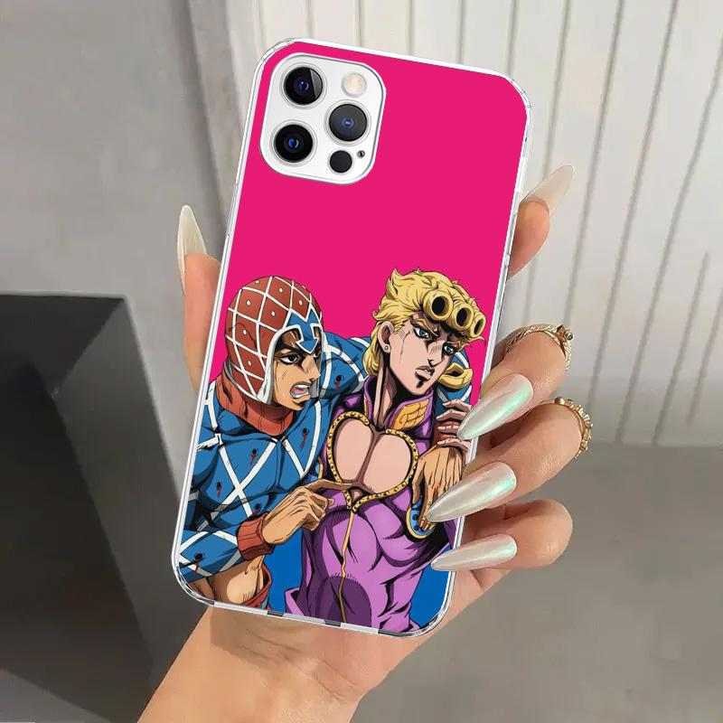 Чехол для телефона JoJo's Bizarre Adventure Golden Wind для iPhone 17 Air 16 15 Plus 14 13 Mini 12 11 Pro Max 16E 7 8 SE 2020 Мягкий Funda P