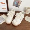 2025 Summer Little White Shoes New Ins Female Students Height Increase Mesh Breathable Board Shoes Platform Casual Shoe Board