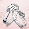 Tonglin S925 Sterling Silver Adjustable Couple Rings - Personalized Wedding Bands for Men & Women.