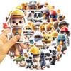 50 Мультяшных Животных-Профессий Граффити Наклеек для Гитары, Ноутбука, Чемодана, DIY Водонепроницаемые Наклейки