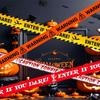 Предупреждающая лента для Хэллоуина, баннер, реквизит для Хэллоуина, реквизит для окна, вечерние линии предупреждения об опасности, товары для украшения вечеринки на Хэллоуин