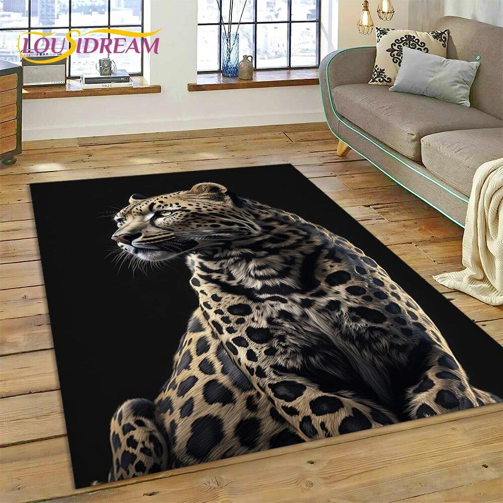 3D зверь, тигр, лев, животное, дикая природа, мультяшный ковер, ковер для дома, гостиной, спальни, дивана, коврик для двери, декор, детский коврик, нескользящий коврик
