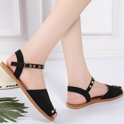 Обувь для женщин Лидер продаж Летние женские сандалии Однотонные блестки One Word пряжка открытый носок квадратный корень повседневные сандалии женские