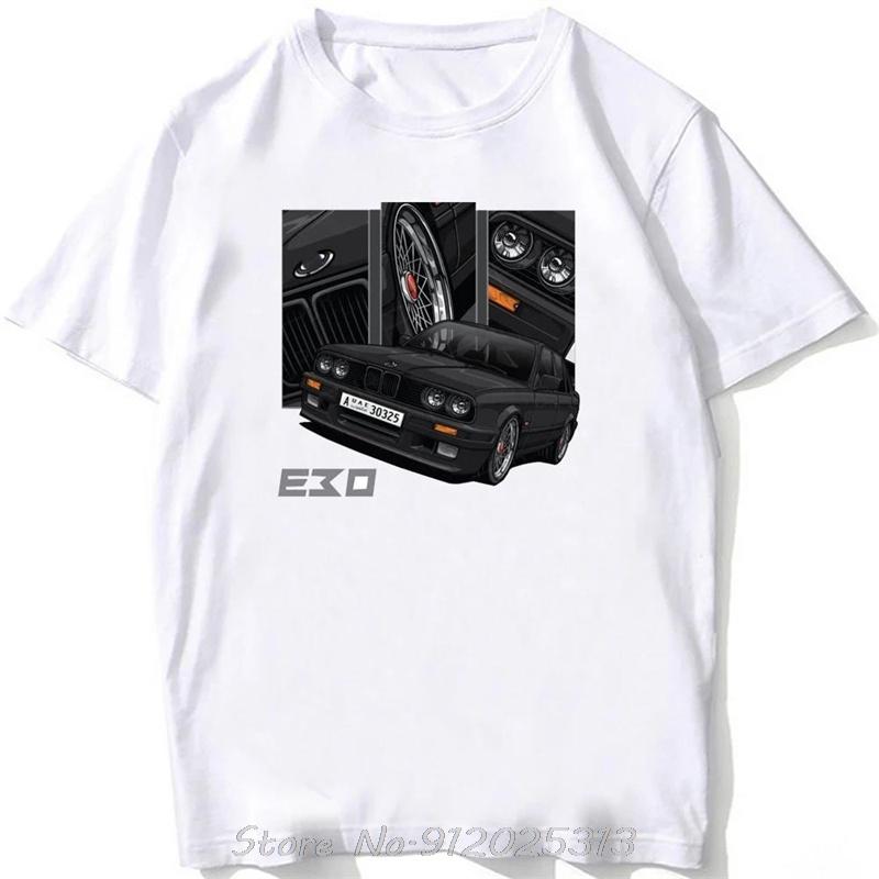 Oversized tshirt Retro Germany EUDM - E34 M5 Tshirts Old Legend E30 M3 Classic Car T-Shirt Boy Casual Tops White Graphic tshirt