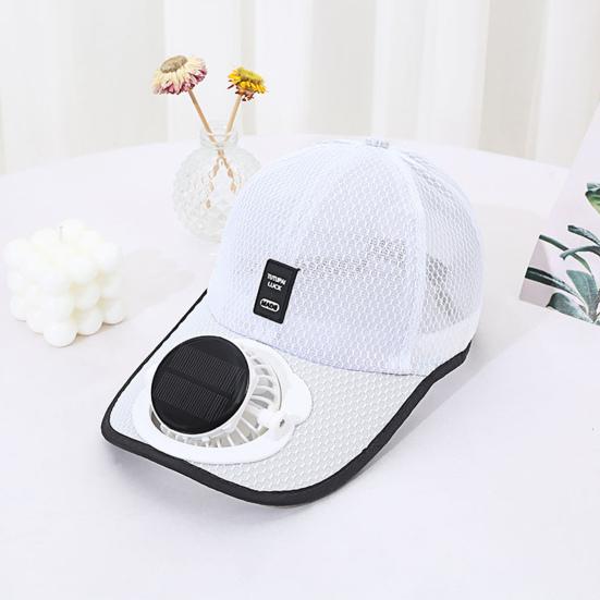 Adults Summer Solar Fan Hat UV Protection Baseball Hat with Cooling Fan USB Rechargeable Breathable Men Women Outdoor Wide Brim Peaked Sun Hat