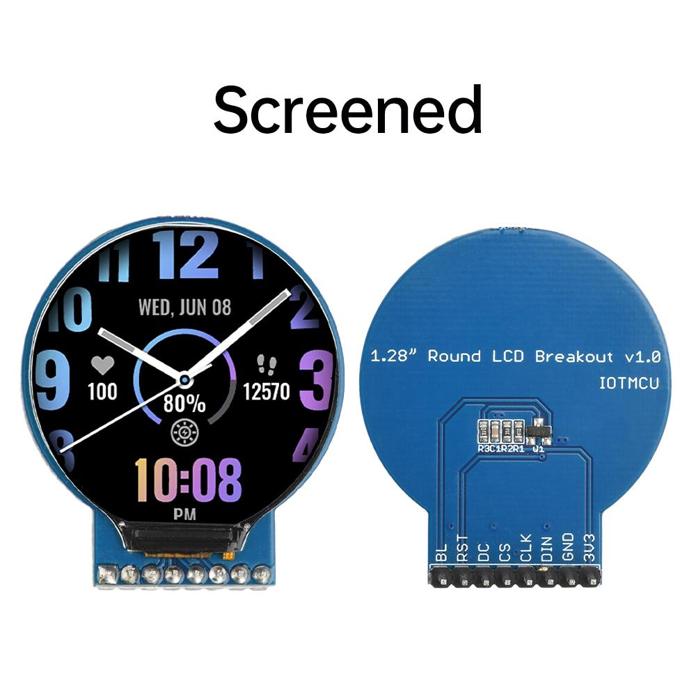 ESP8266 Круглый ЖК-дисплей 1,28 дюйма GC9A01 Круглый дисплей ESP‑12S WiFi плата SPI LCD Модуль расширения 240x240 Для часов Панели приборов DIY