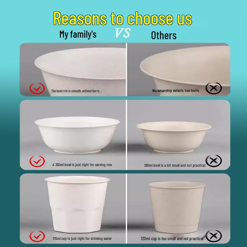 Beiyipin Rice Husk Disposable Dining Set