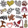 Cow Pattern, Mermaid Tail, Leopard Print, and Turtle Embroidery Patches for Clothing & Table Lamp Decoration