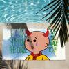 Мультяшное милое полотенце C-Caillou для сушки, банное полотенце, подходит для легкого плавания, кемпинга, йоги, пляжа, активного отдыха