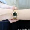 Citizen Women's Watch, Eco-Drive, Solar-Powered, Waterproof, with Spare Band, Diamond, Green, ROUND Collection, EM1123-62X, Gold