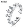 Lindon Classic Copper Alloy Zircon Ring Ladies Jewelry Wedding Promise Party Gift