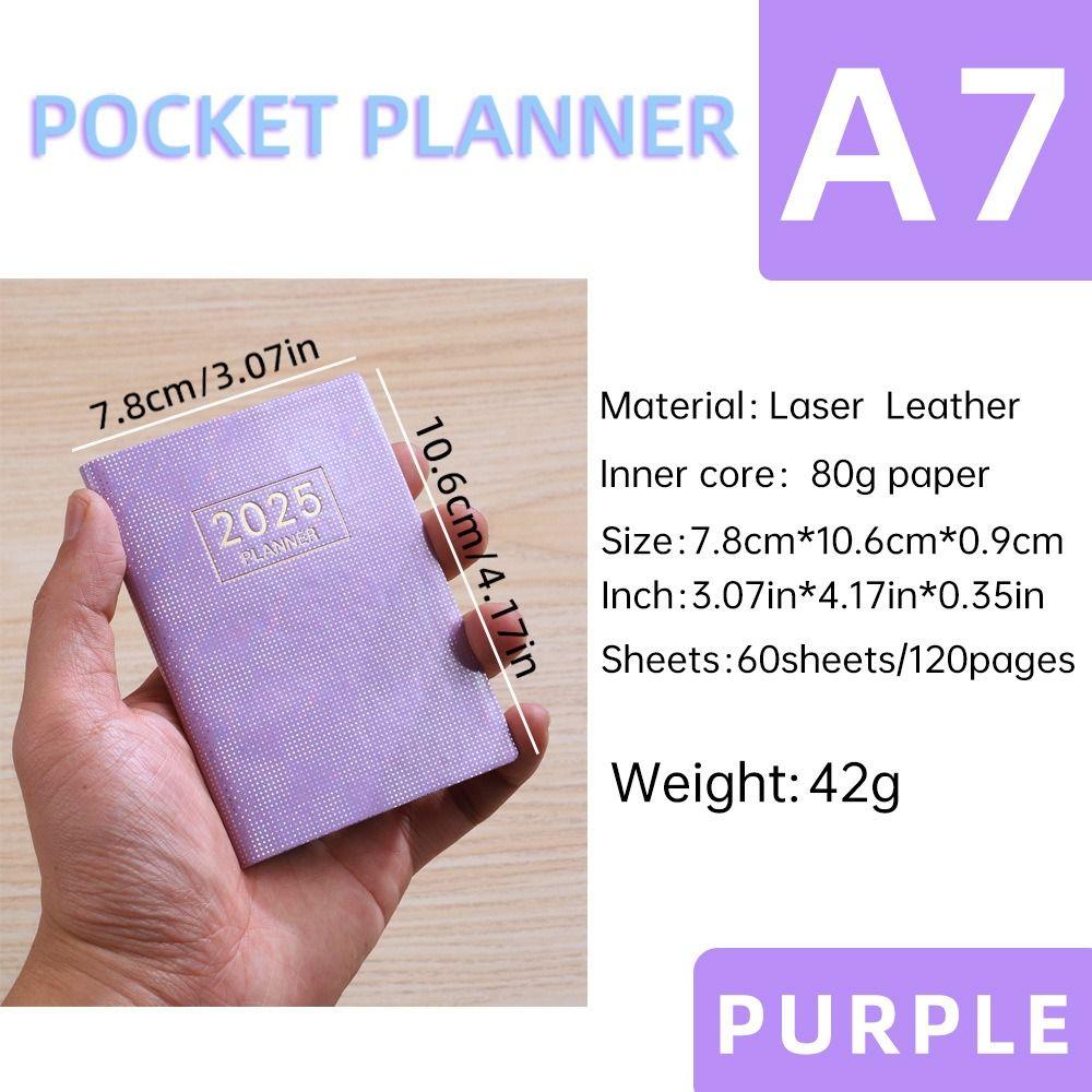 Laser 2025 Planner Notebook Mini Daily Weekly Monthly Planner Notebook  School Office