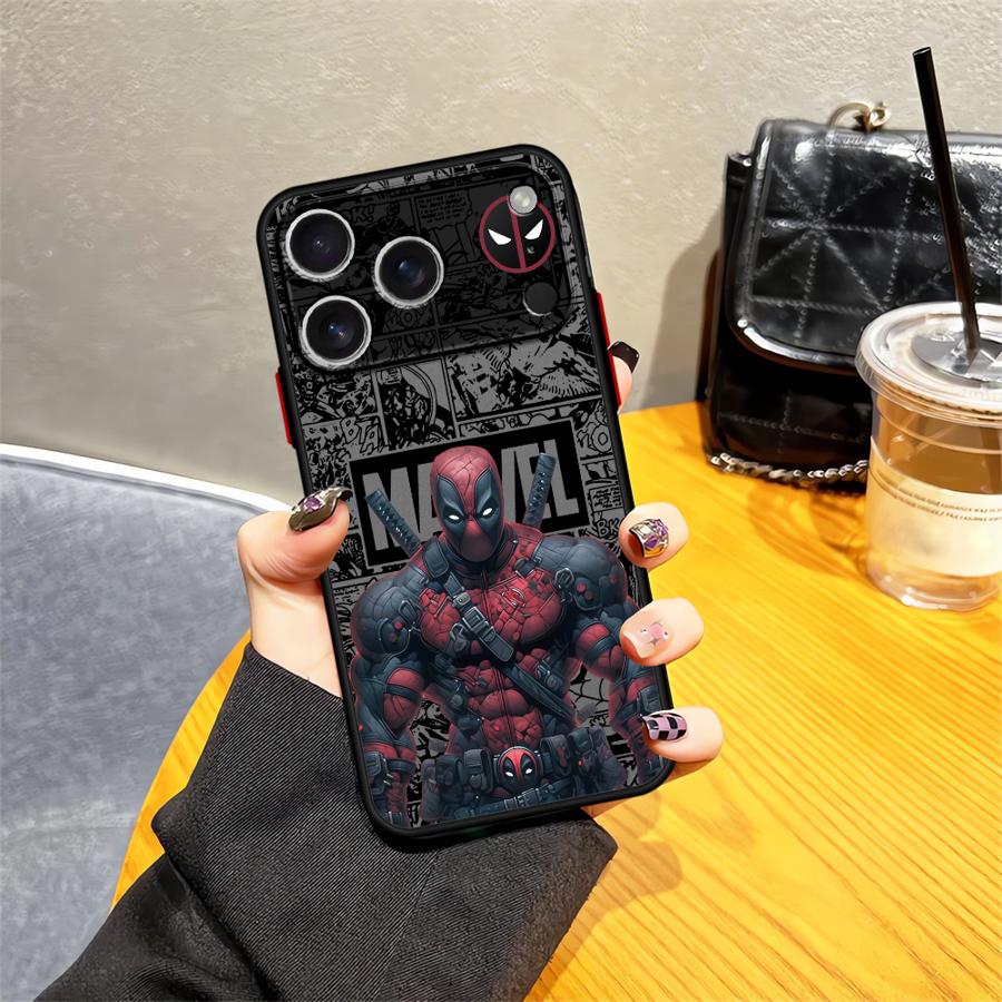 Чехол для iPhone 17 Pro Max XS XR 7 8 SE Air 13 Mini 15 14 11 12 16 Plus 17e Задняя крышка телефона Marvel Deadpool Sipiderman