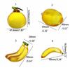 Cute Crystal Fruit Figurine Cartoon Desktop Fruit Ornaments Simulation Banana Ornaments  Kitchen