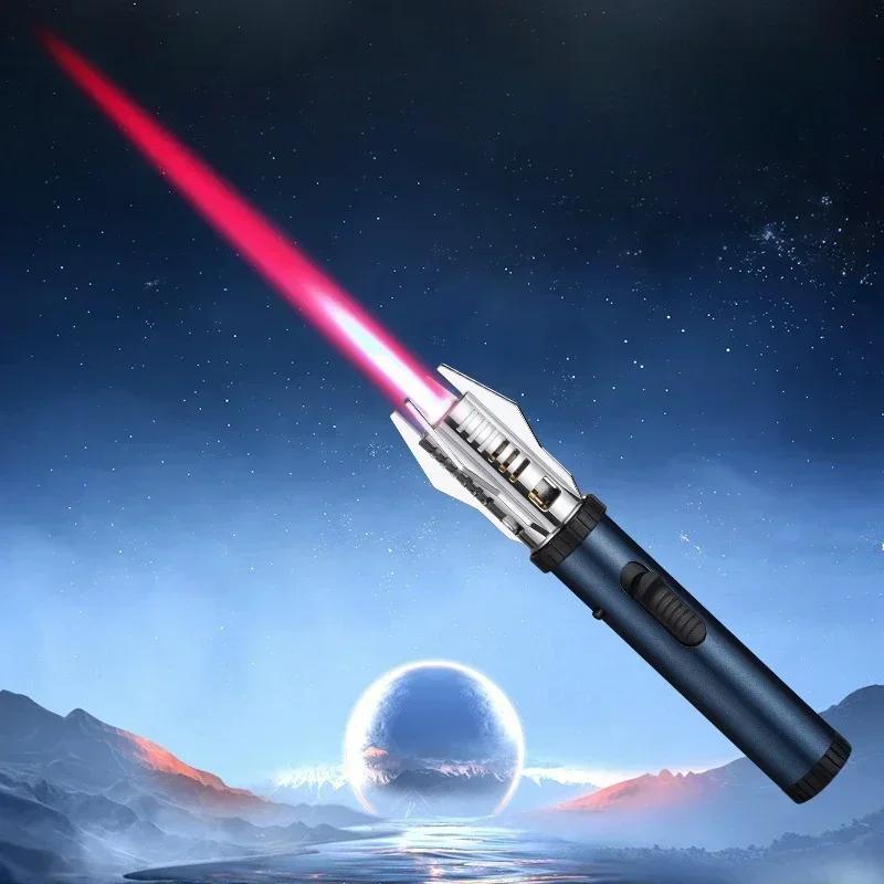 Planet Lightsaber Metal Outdoor Windproof Turbine Torch Jet Lighter BBQ Welding Cigar Tool Butane Gas Lighter 360° Gun