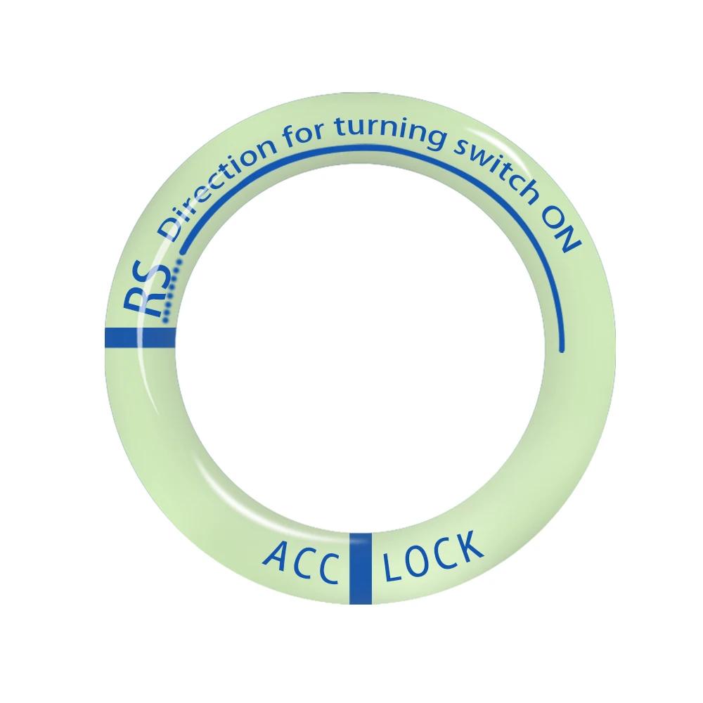 Luminous Car Ignition Key Ring Stickers Night Glowing Decoration Sticker Car Motorcycle 3D Sticker Decals Key Fluorescent Circle