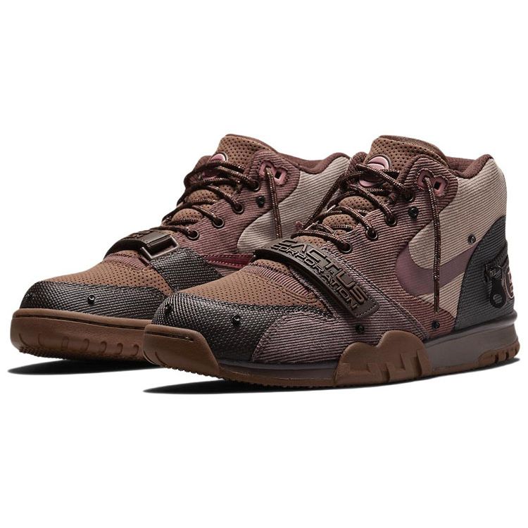 Travis Scott x Nike Air Trainer 1 SP Шоколад Унисекс Кроссовки Коричневый Светло-шоколадный Ржаво-розовый DR7515-200