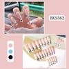 24PCS/SET Quick Nails Flower Diamond Manicure Long Ballet False Nails Waterproof Wearable Ready-made Nail Stickers