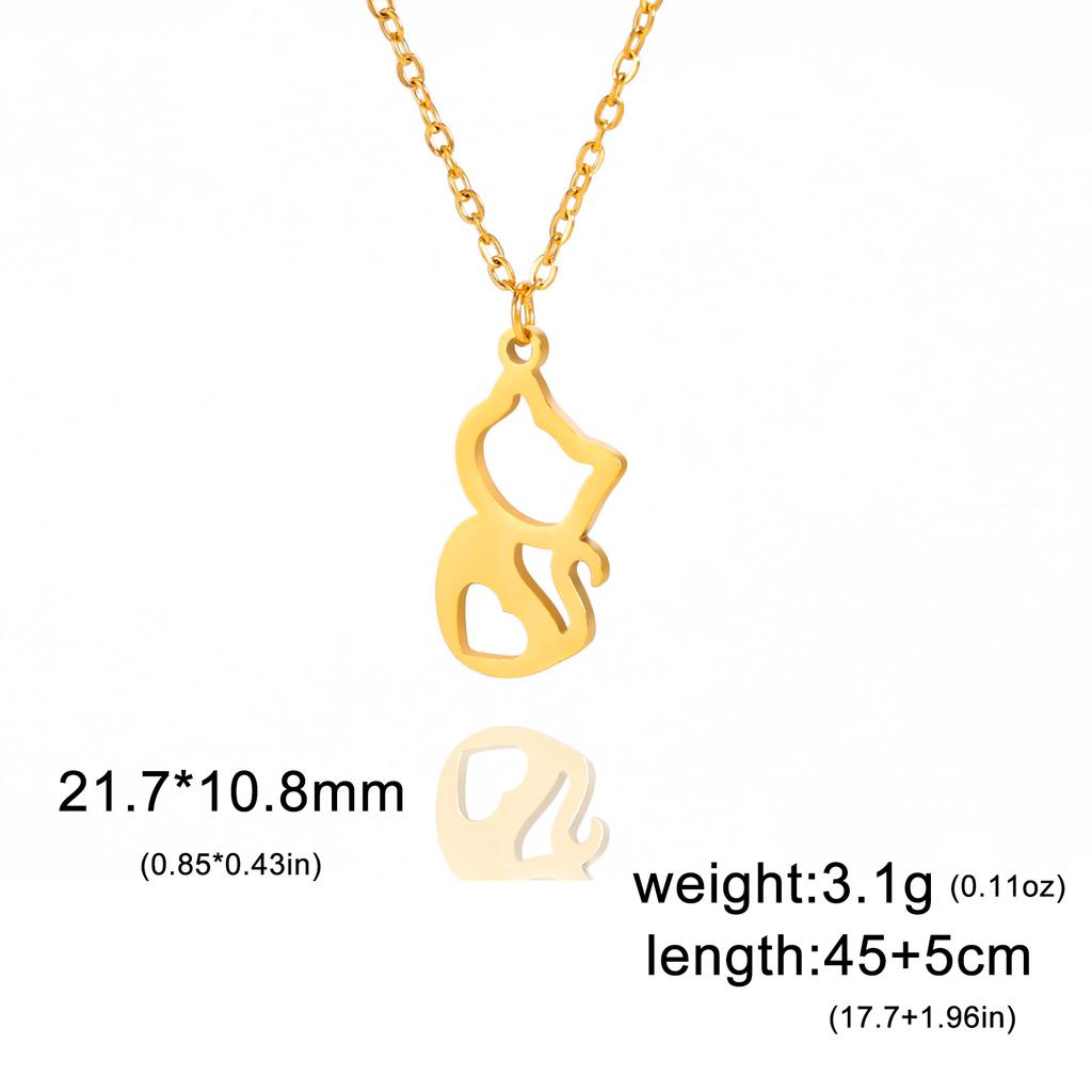 Cazador Cute Animal Cat Pendant Necklace for Women Lovely Paw Choker Neck Chain Stainless Steel Jewelry Birthday Gift 2026