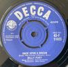 7inch Record BILLY FURY - Once Upon A Dream 45F11485 Decca 1962 UK Rock Used